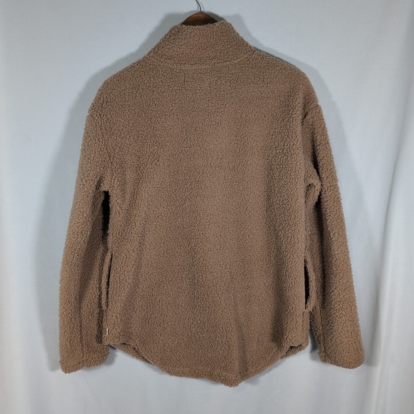 Koolaburra by UGG Pullover Size XS Sherpa Fleece Brushed Back Tan Quarter Zip - Picture 8 of 8